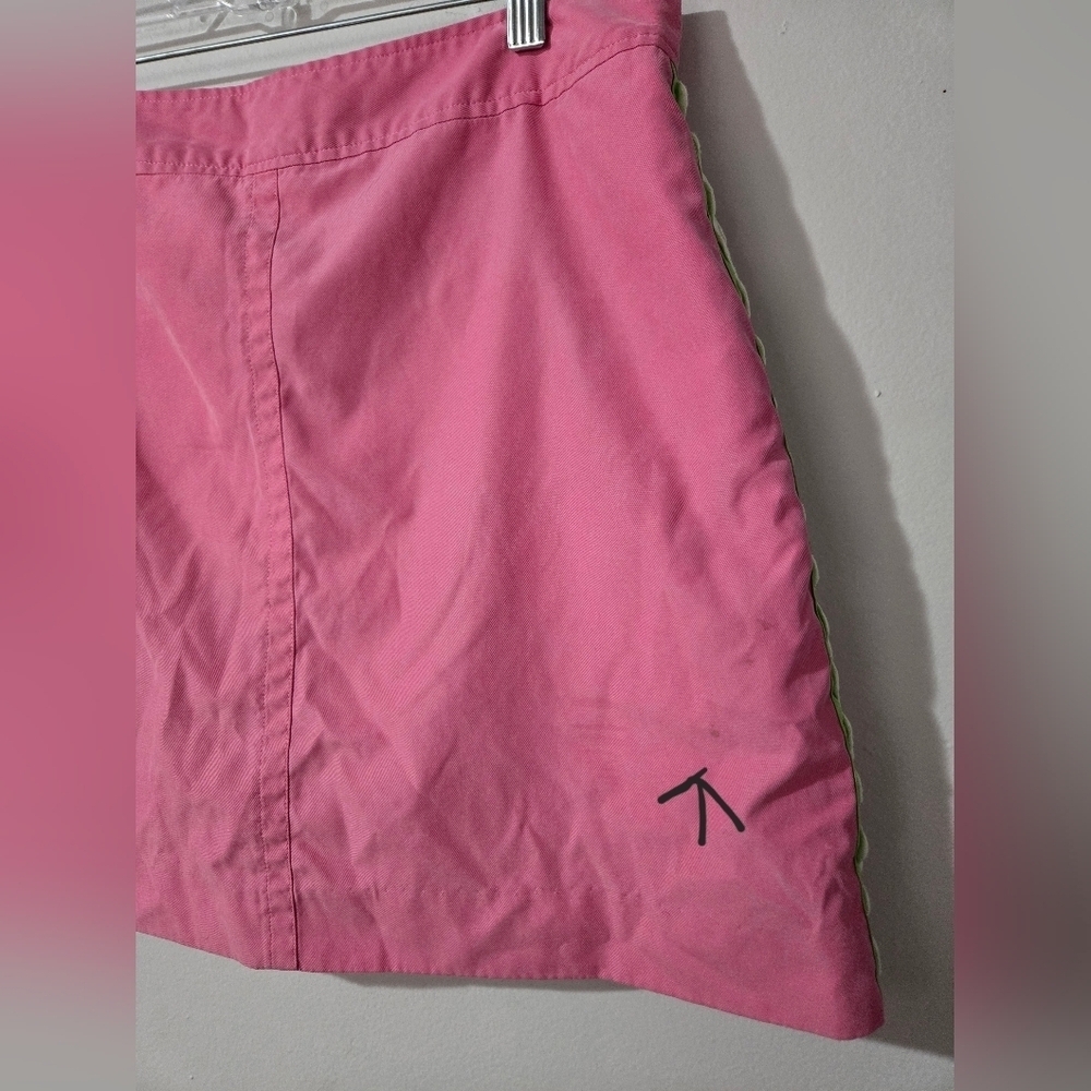 Lilly Pulitzer VTG Size 8 Tennis Skirt Skort Golf Pink Green Rickrack Trim - Picture 9 of 9